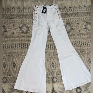 Fashion Nova Chain white jeans